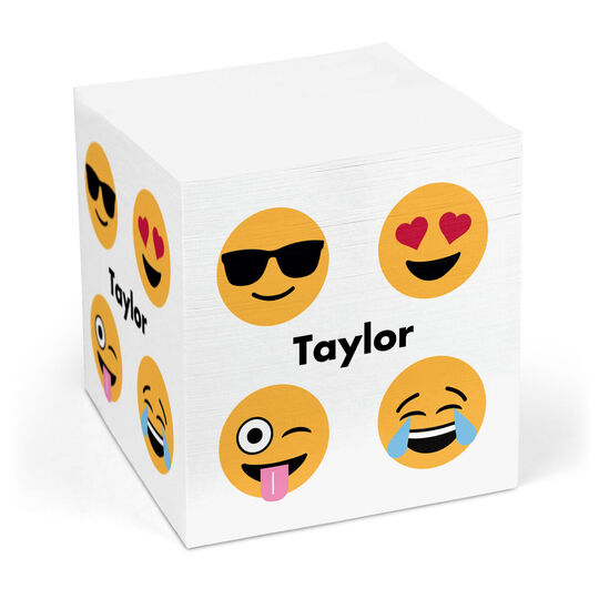 Emoji Faces Sticky Memo Cube